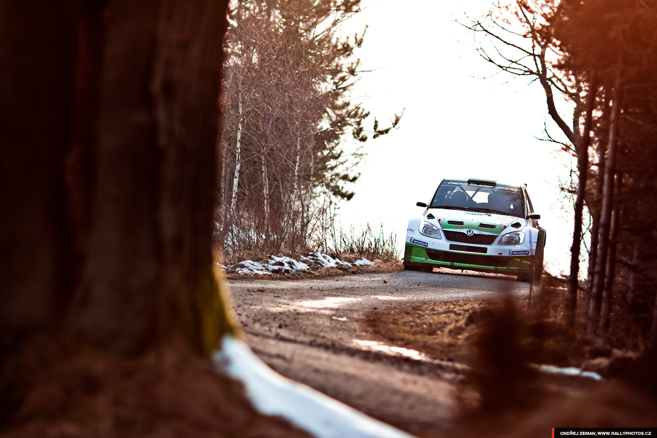 Test of Škoda Motorsport for Valašská Rally 2011