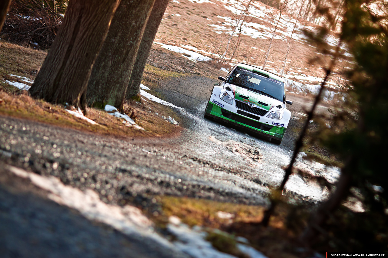 Test of Škoda Motorsport for Valašská Rally 2011